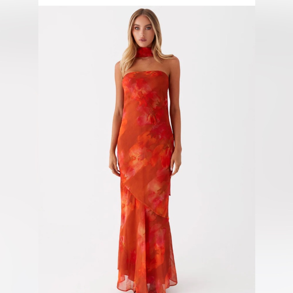 PEPPERMAYO Under The Pagoda Maxi Dress - Amber